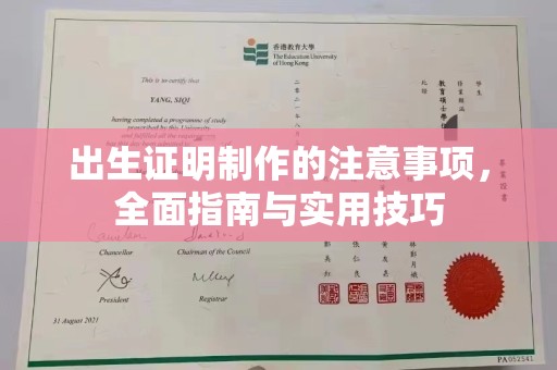 安南出生证明制作的注意事项，全面指南与实用技巧